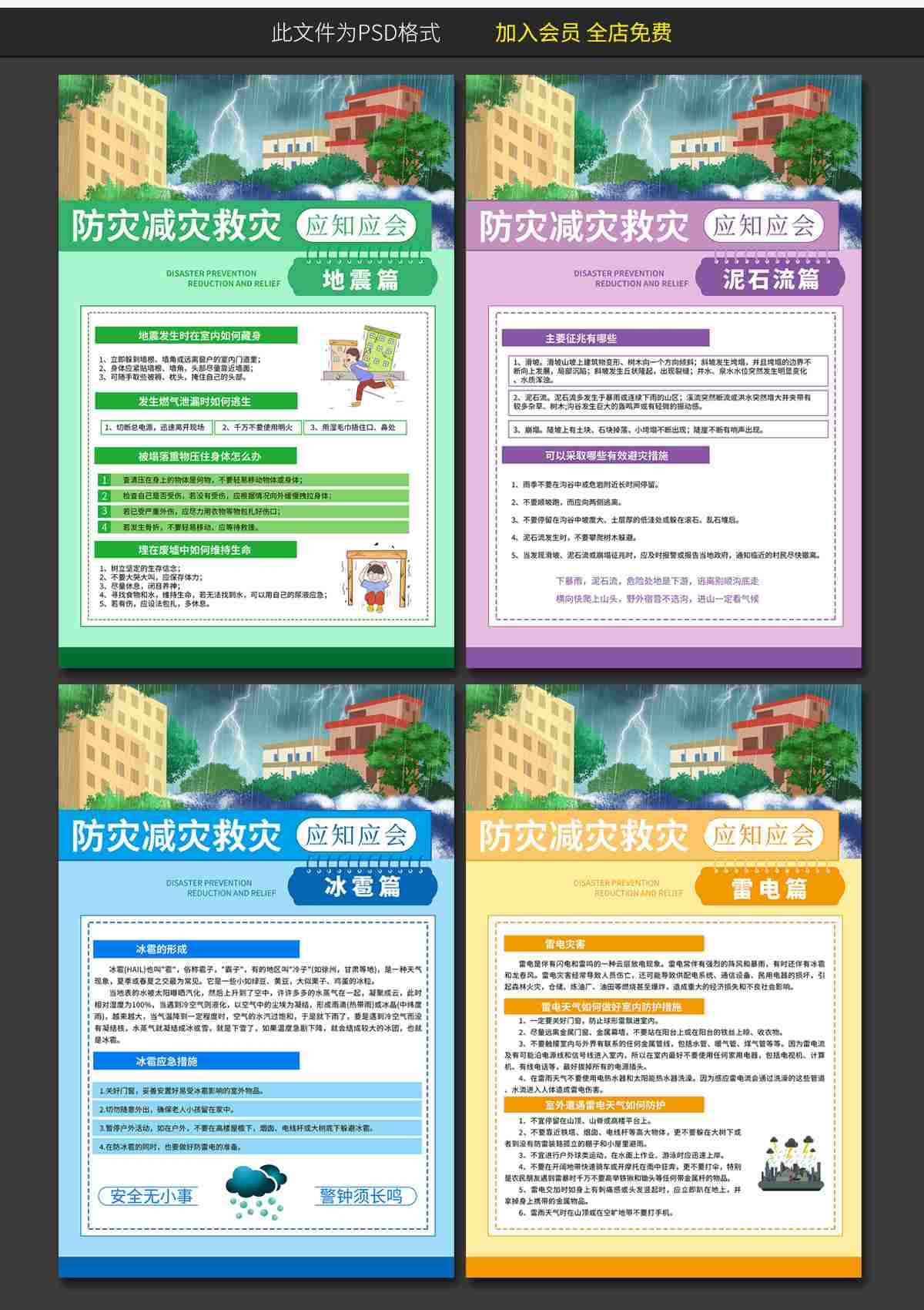 2025年全国防灾减灾日海报套图挂画 (7)