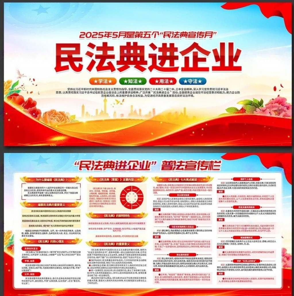2025民法典宣传月宣传展板宣传栏 (12)