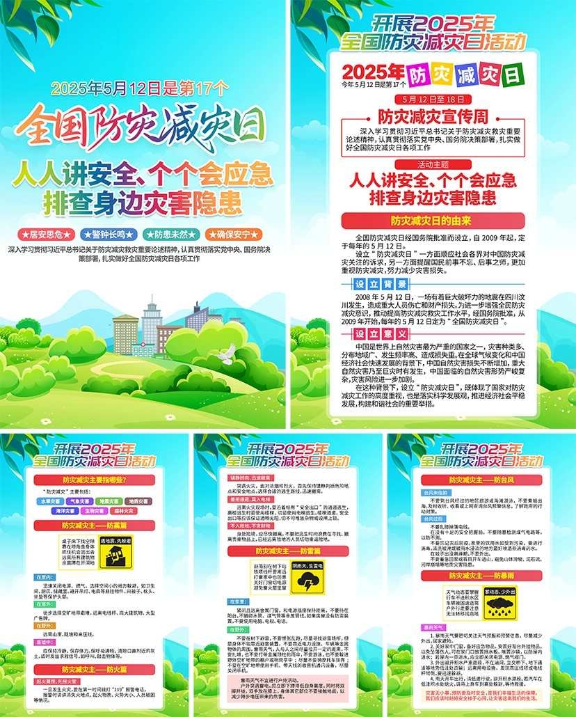 2025年全国防灾减灾日海报套图挂画 (5)