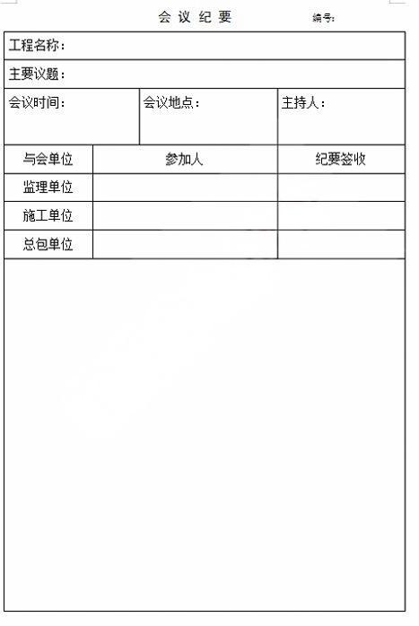 会议记录会议纪要word模板 (9)