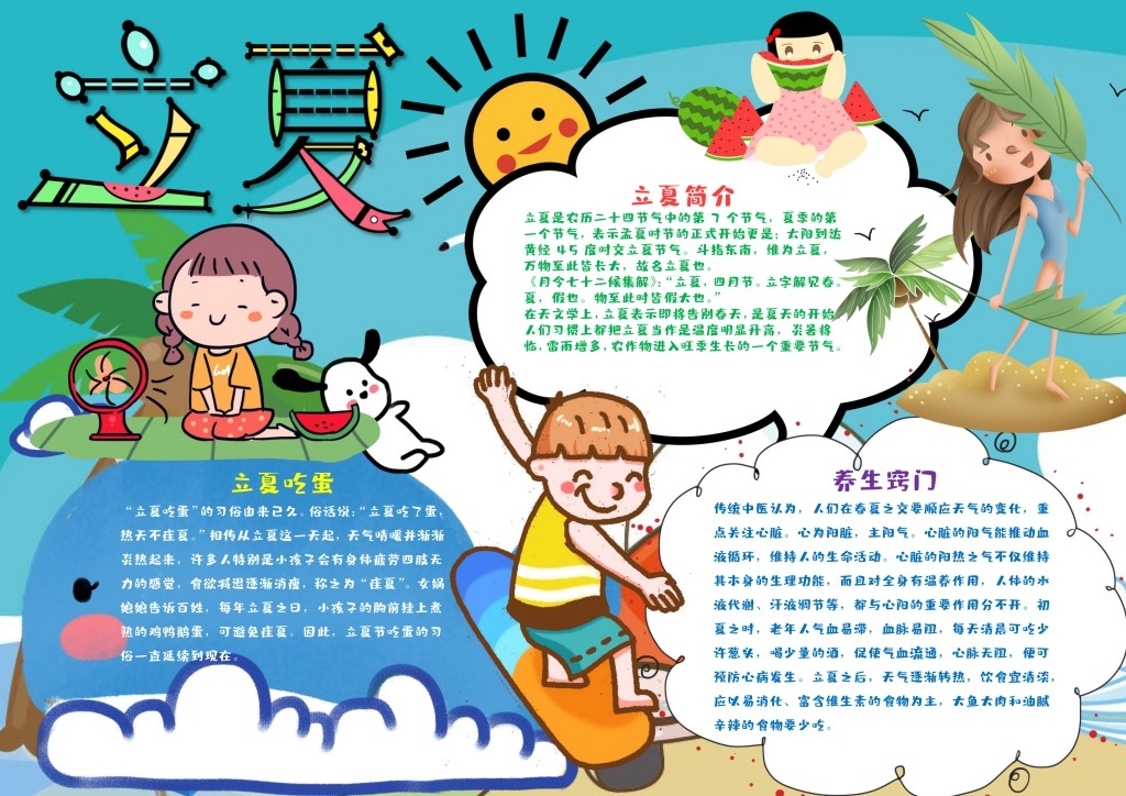 立夏小报手抄报 (11)
