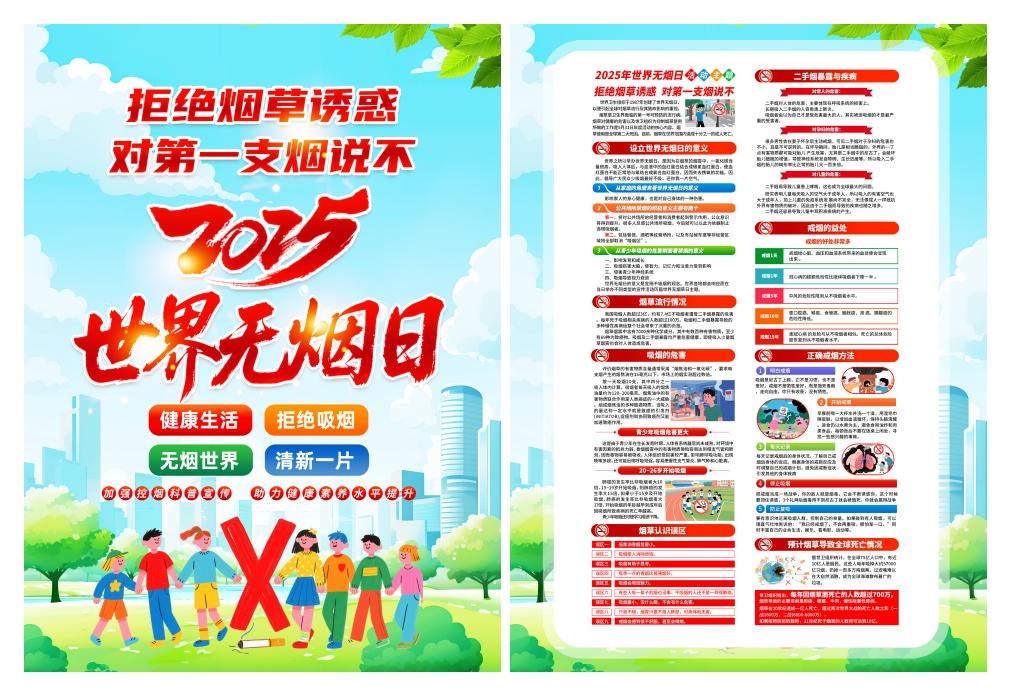 2025世界无烟日宣传单页素材PSD