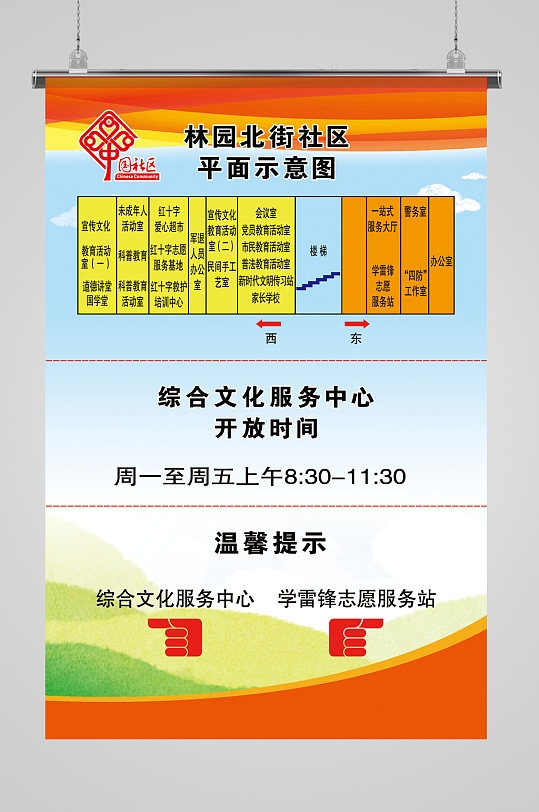 社区网格化管理平面示意图