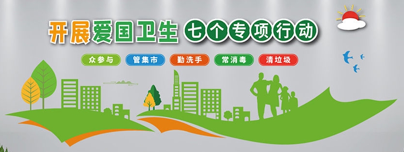 爱国卫生七个专项行动文化墙