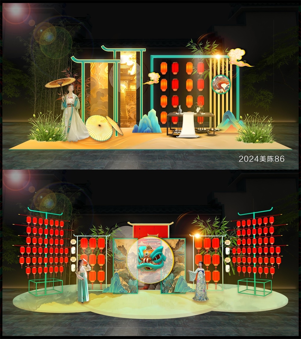 国风美陈国潮中秋DP打卡点 (9)