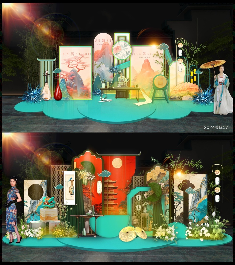 国风美陈活动布置国潮打卡DP点 (4)