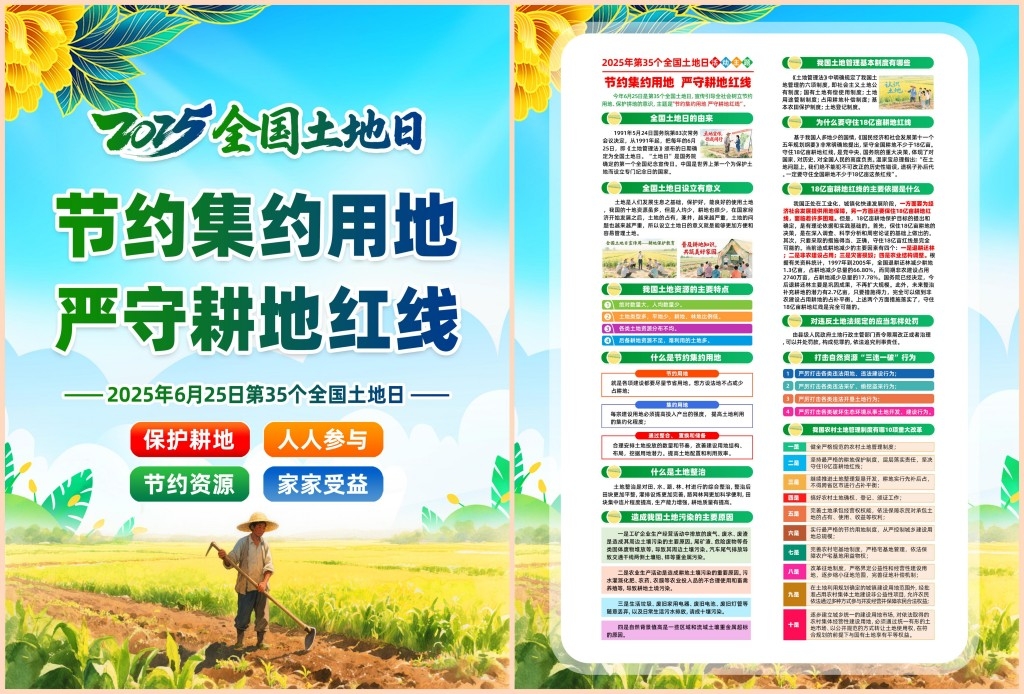 2025年全国土地日DM宣传单页素材