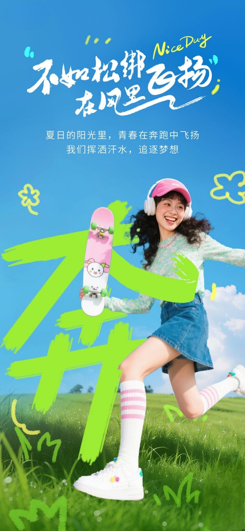 夏日夏季户外出游唤醒计划海报 (15)