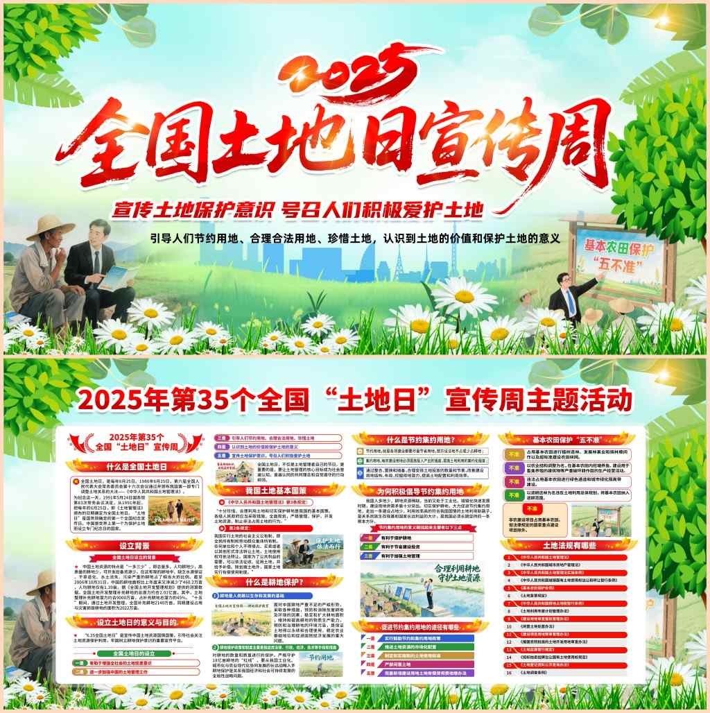 2025年全国土地日展板宣传栏 (3)