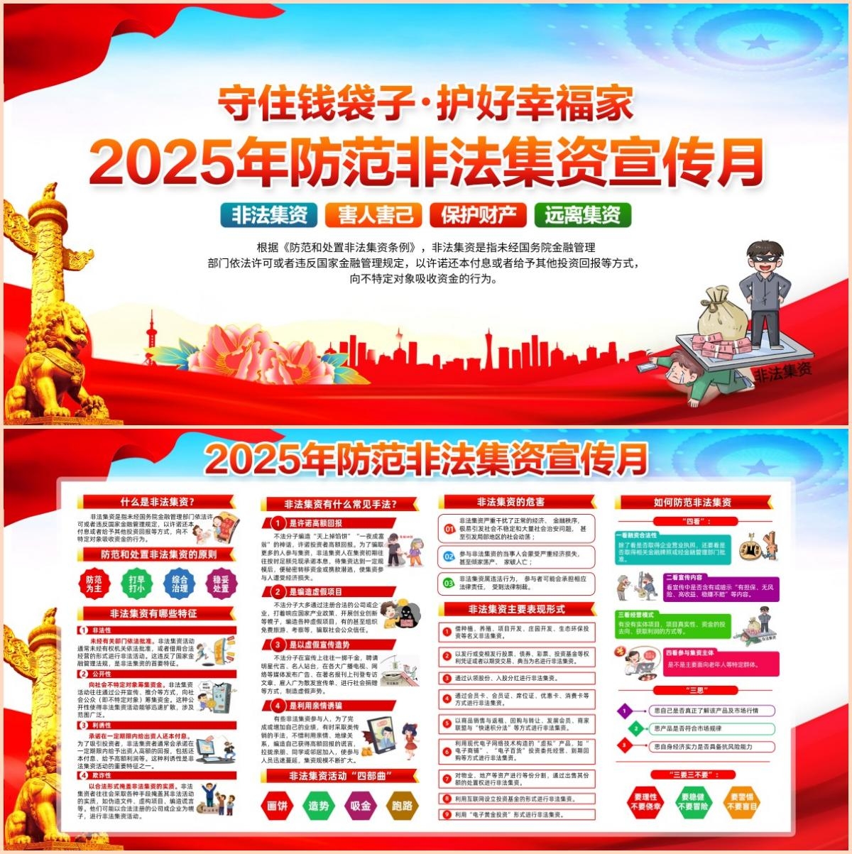 2025年防范非法集资宣传月展板宣传栏 (1)