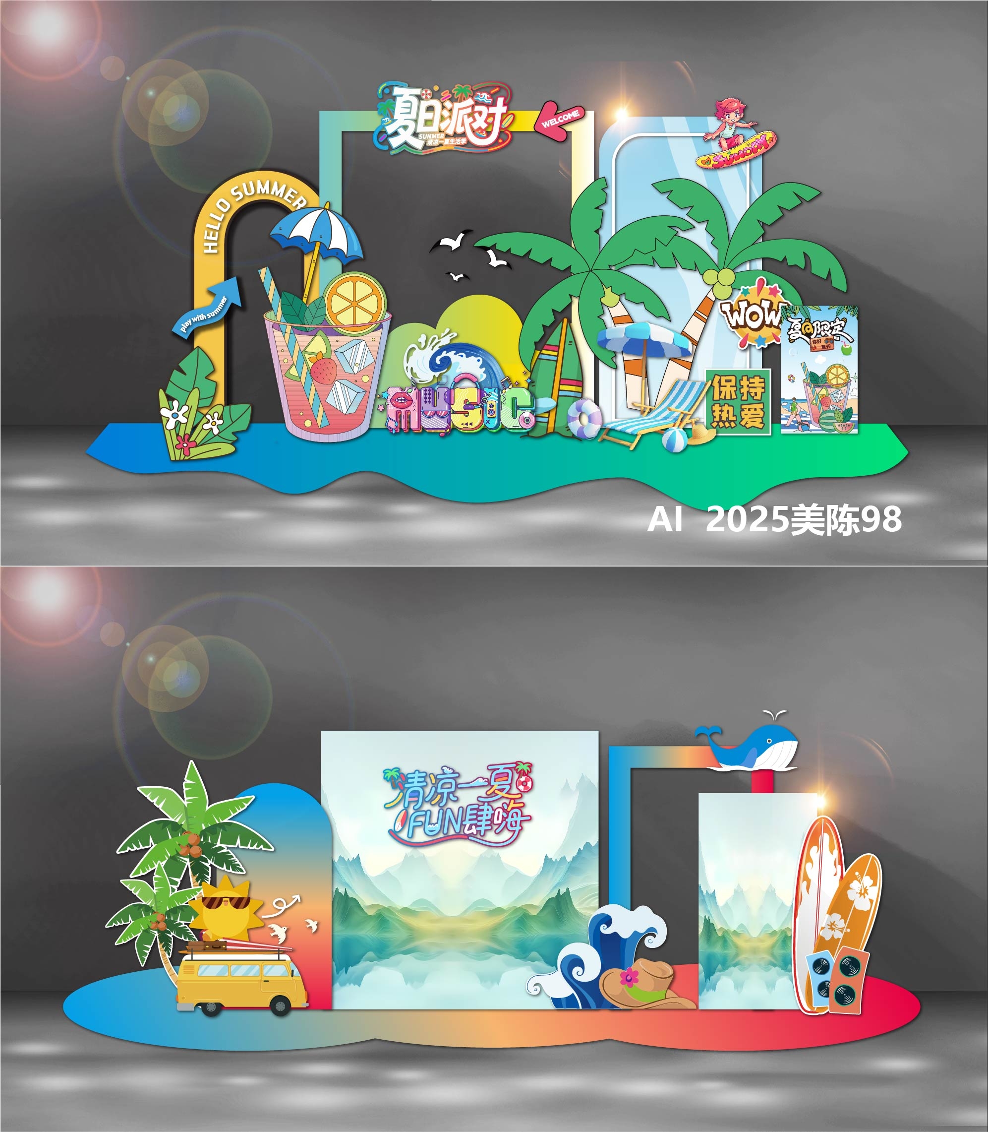 科技美陈夏天夏天水上乐园音乐节 (18)