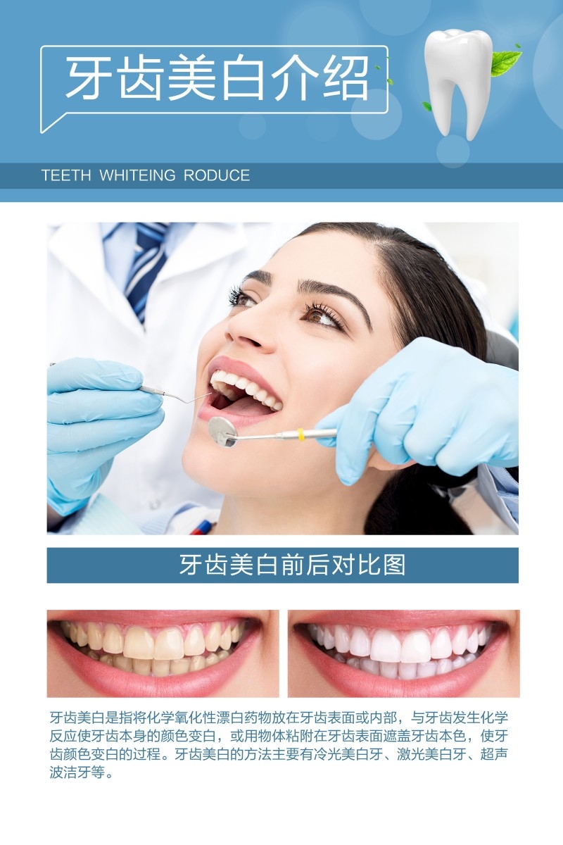 牙科装饰画牙齿美白介绍