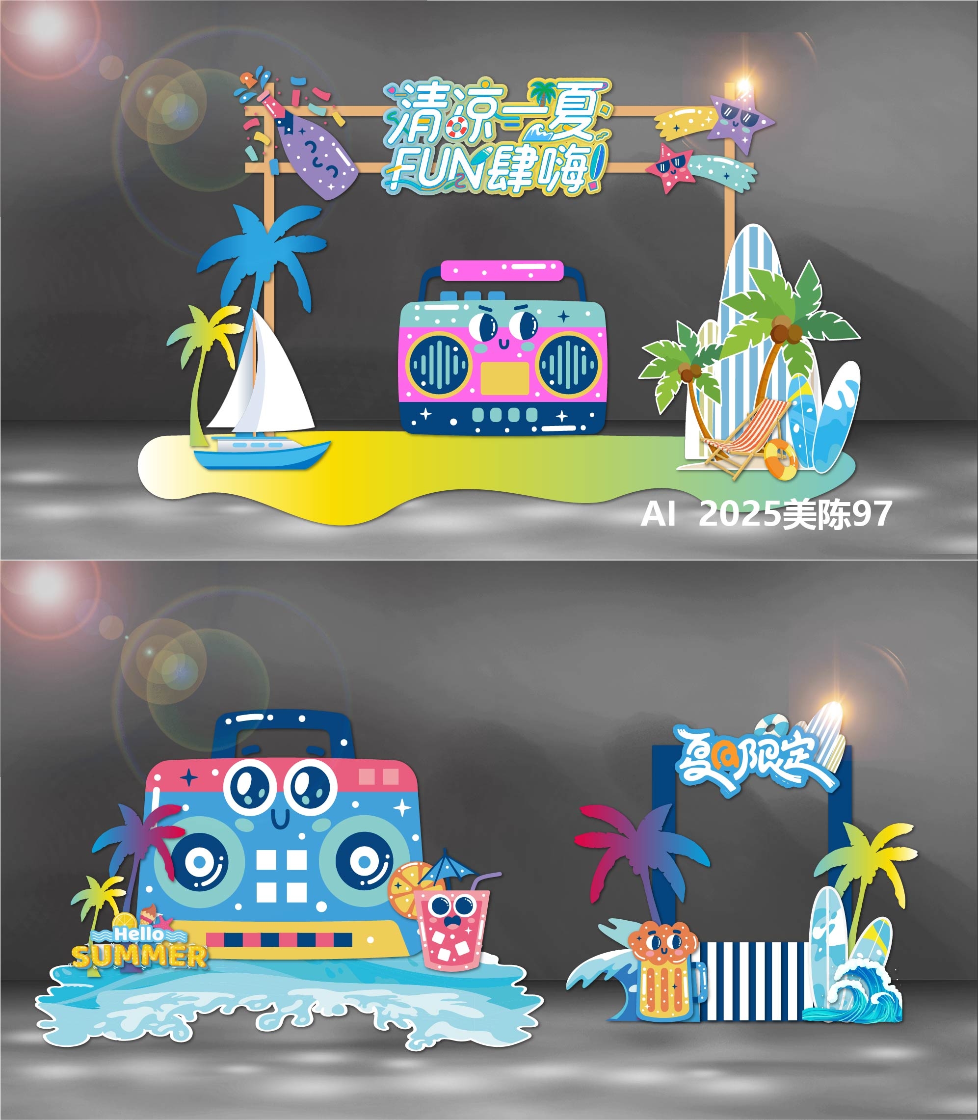 科技美陈夏天夏天水上乐园音乐节 (17)