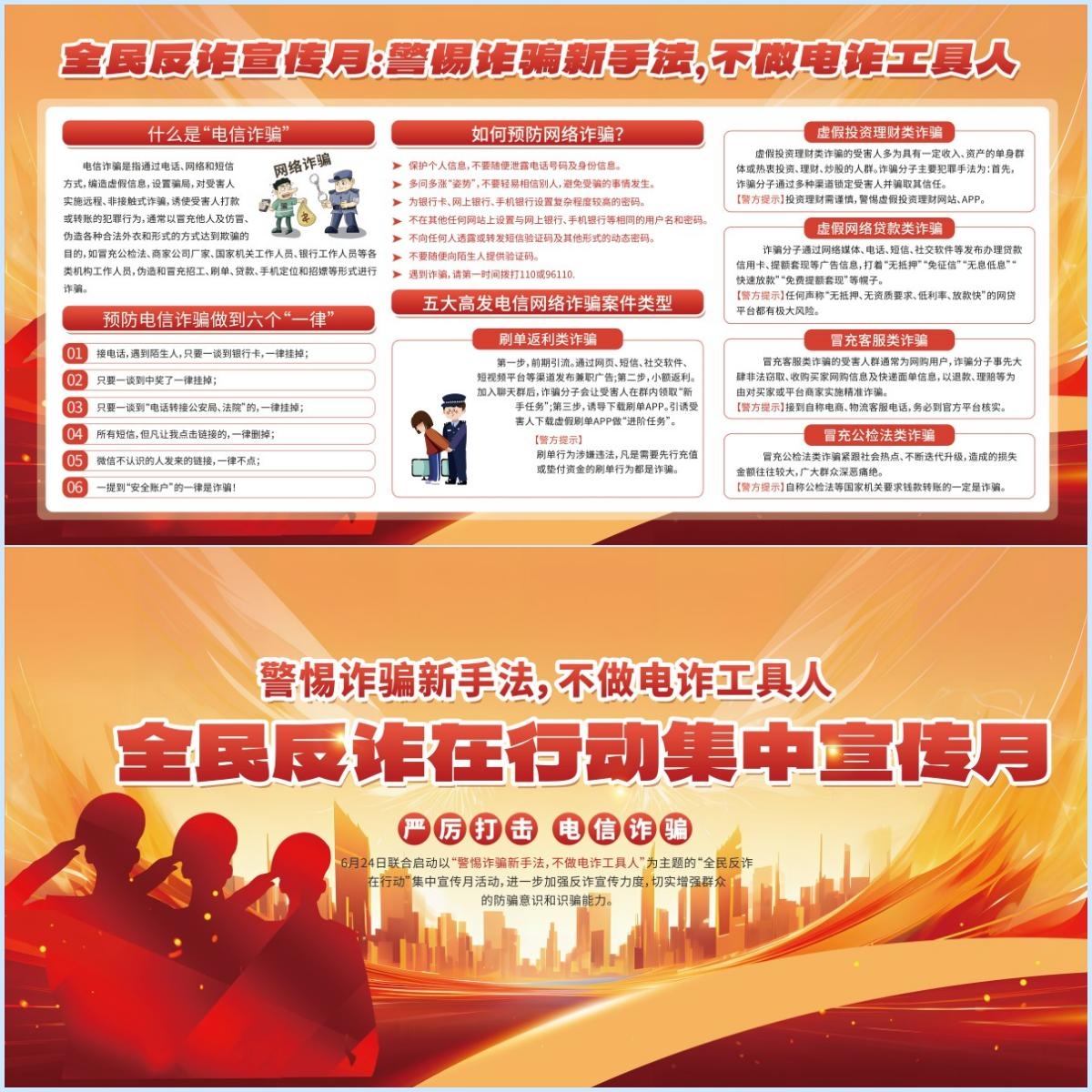 全民反诈宣传月展板宣传栏 (5)