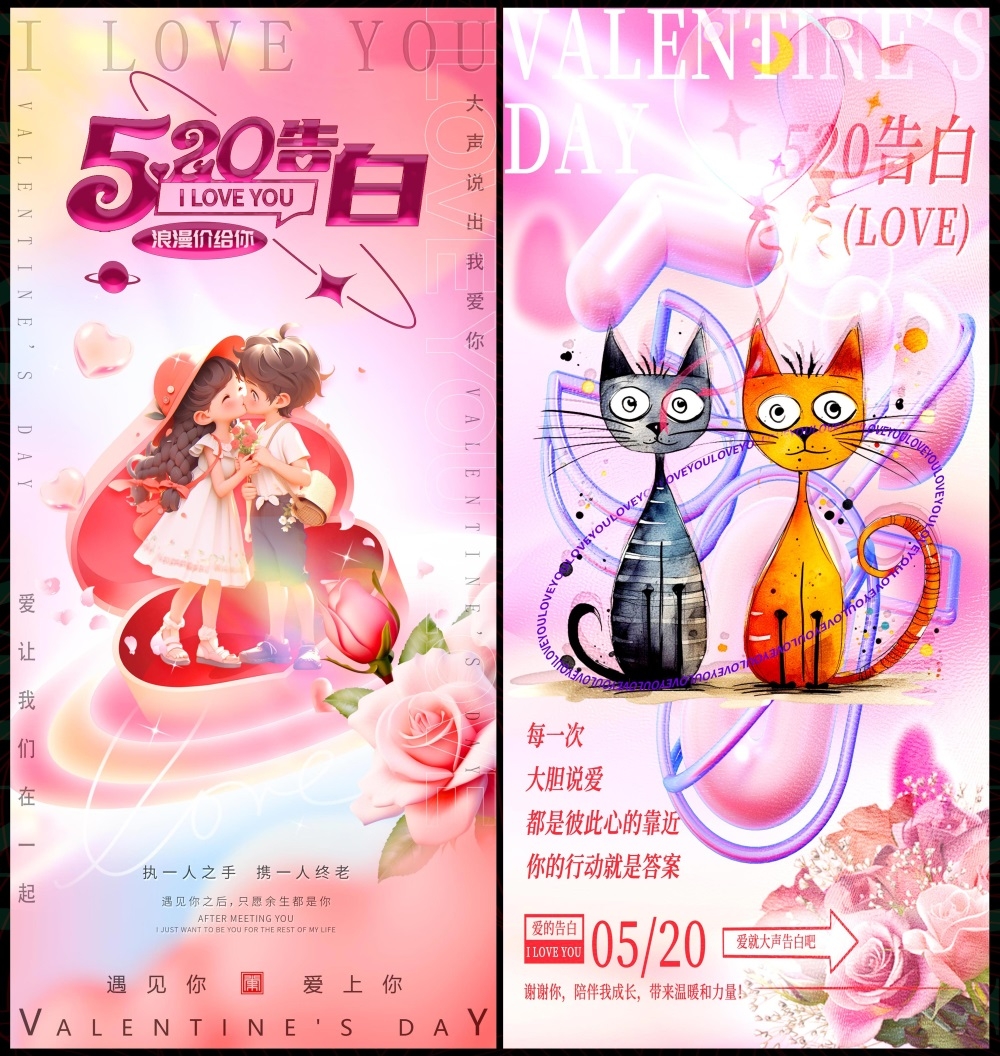 节庆520情人节爱心七夕情侣喜鹊情人 (45)