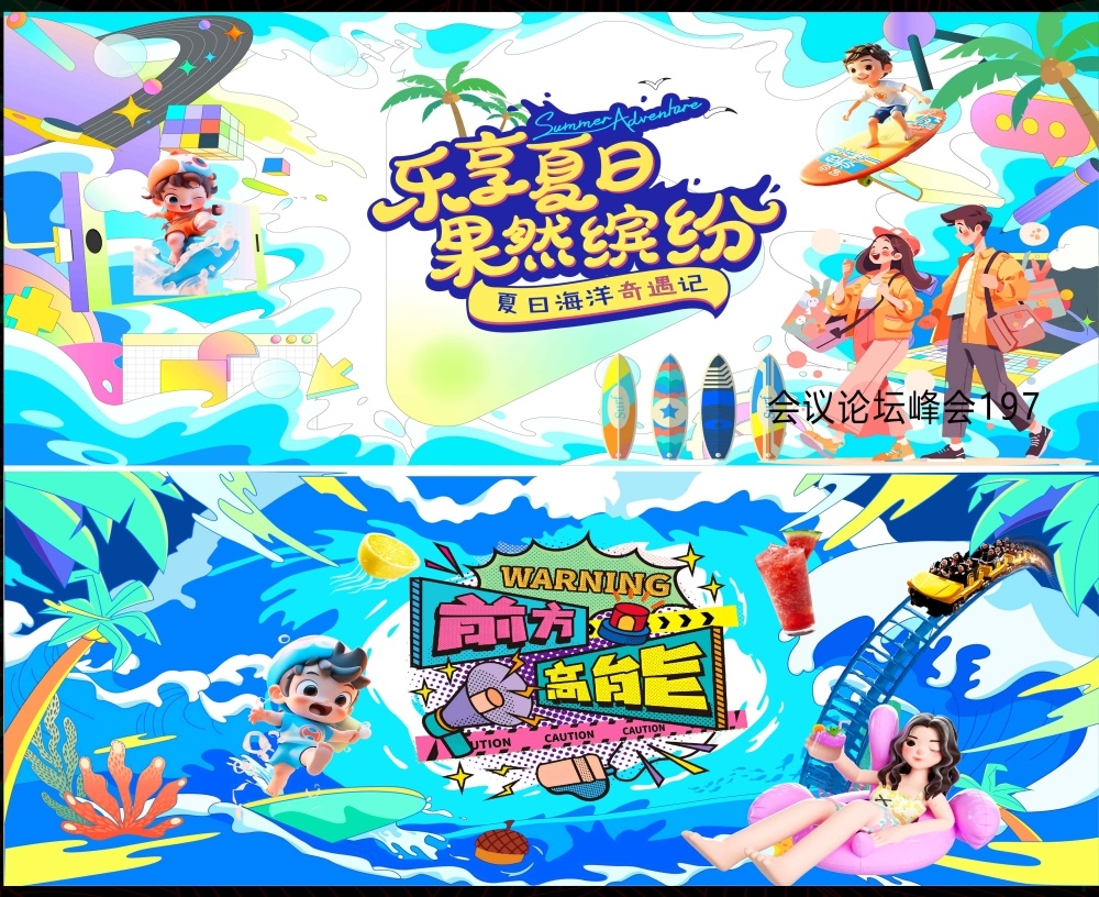 青春活力缤纷炫彩时尚潮流科技KV论坛会议年会盛典 (49)