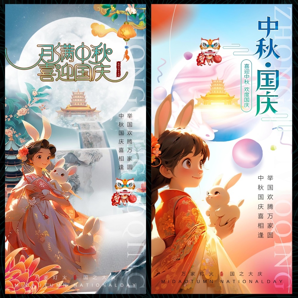 节庆国庆中秋国庆节中秋节月亮月饼花好月圆 (12)