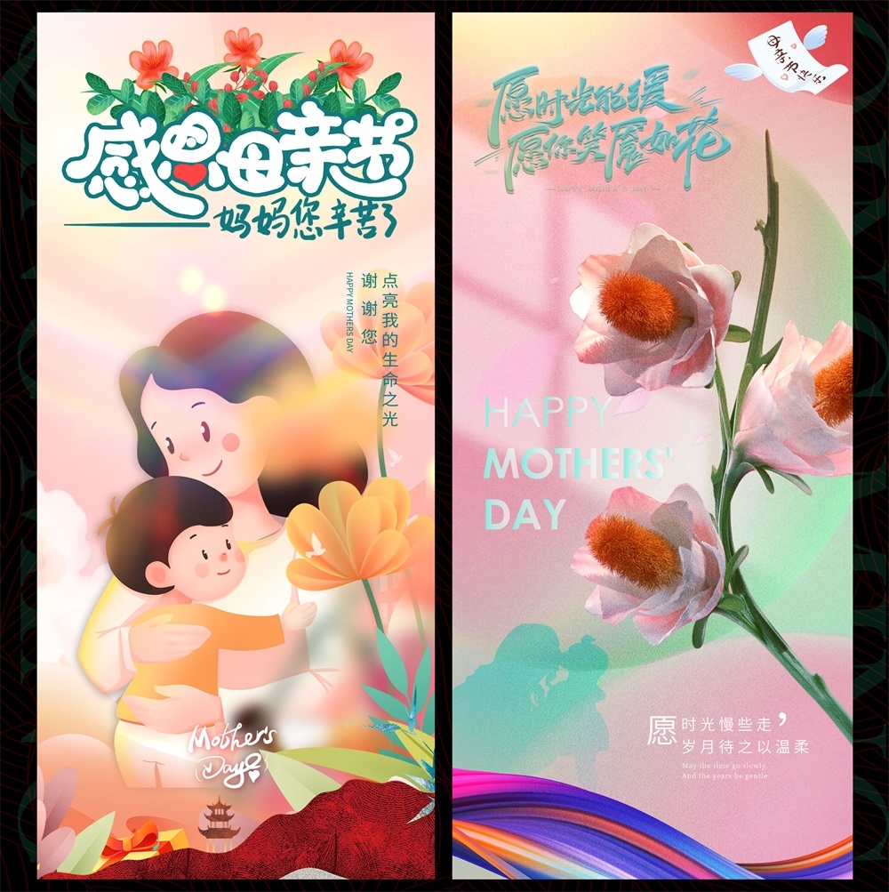 节庆母亲节感恩妈妈致敬母爱康乃馨 (4)