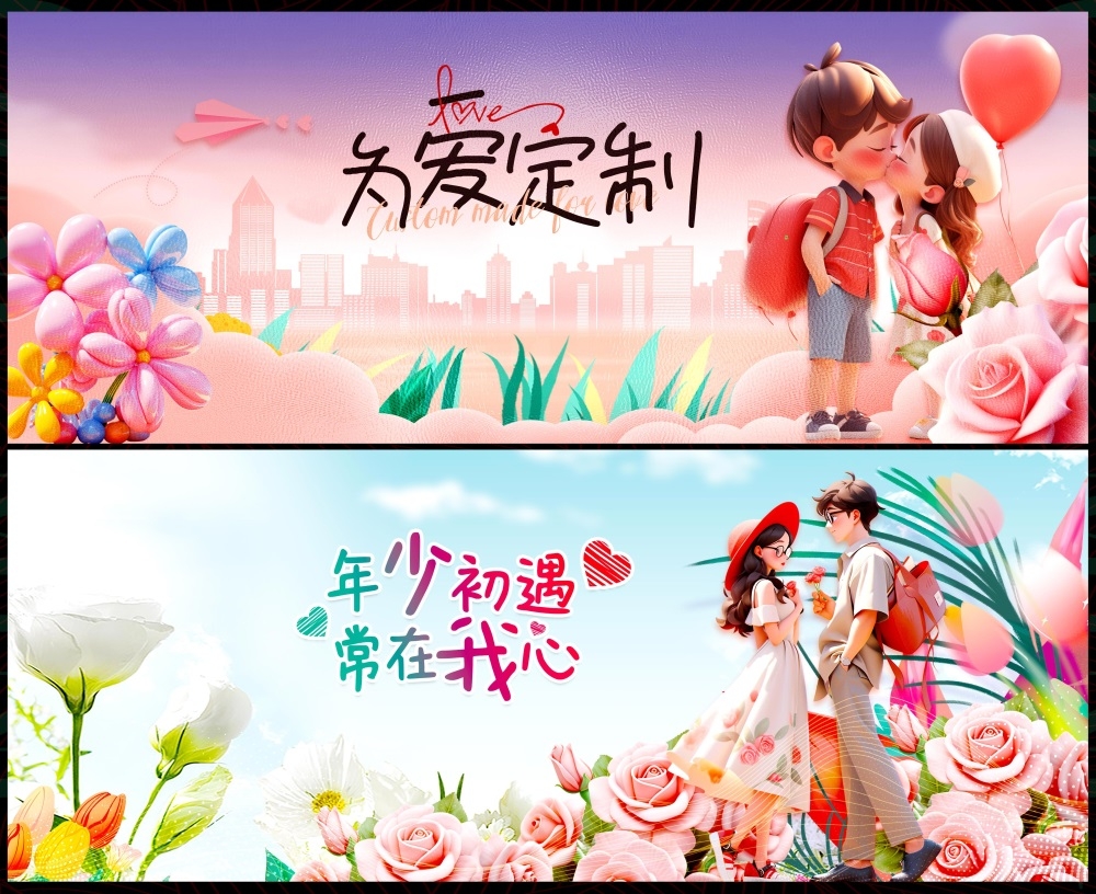 节庆520情人节爱心七夕情侣喜鹊情人 (40)