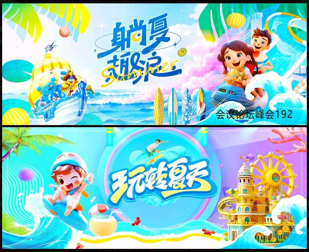 青春活力缤纷炫彩时尚潮流科技KV论坛会议年会盛典 (42)