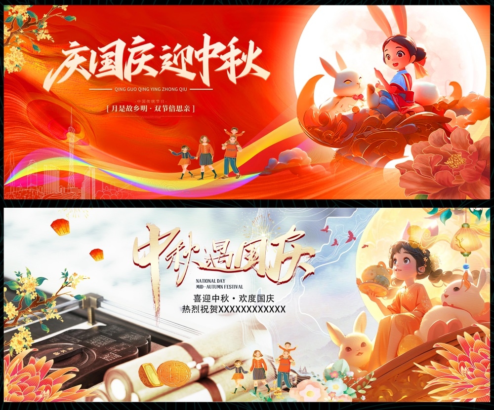 节庆国庆中秋国庆节中秋节月亮月饼花好月圆