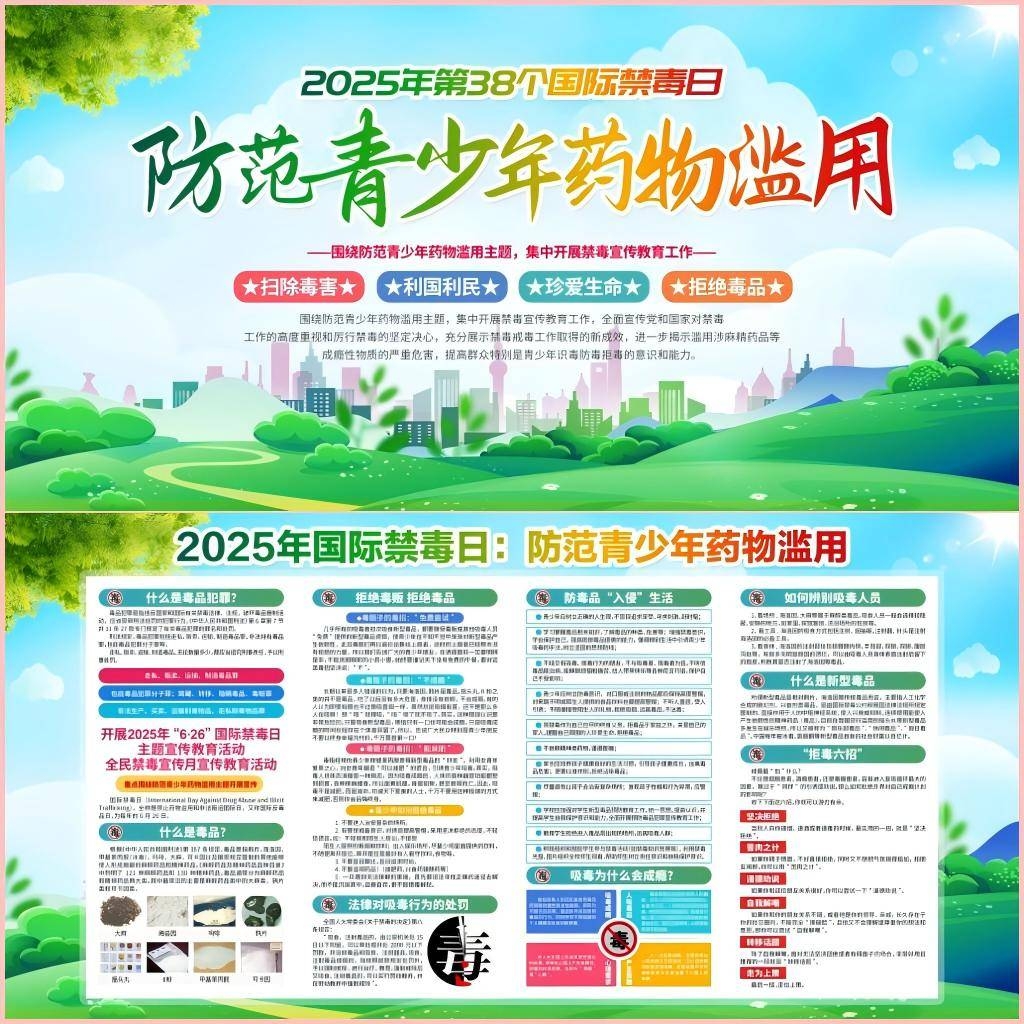 2025年国际禁毒日主题宣传教育活动展板 (6)