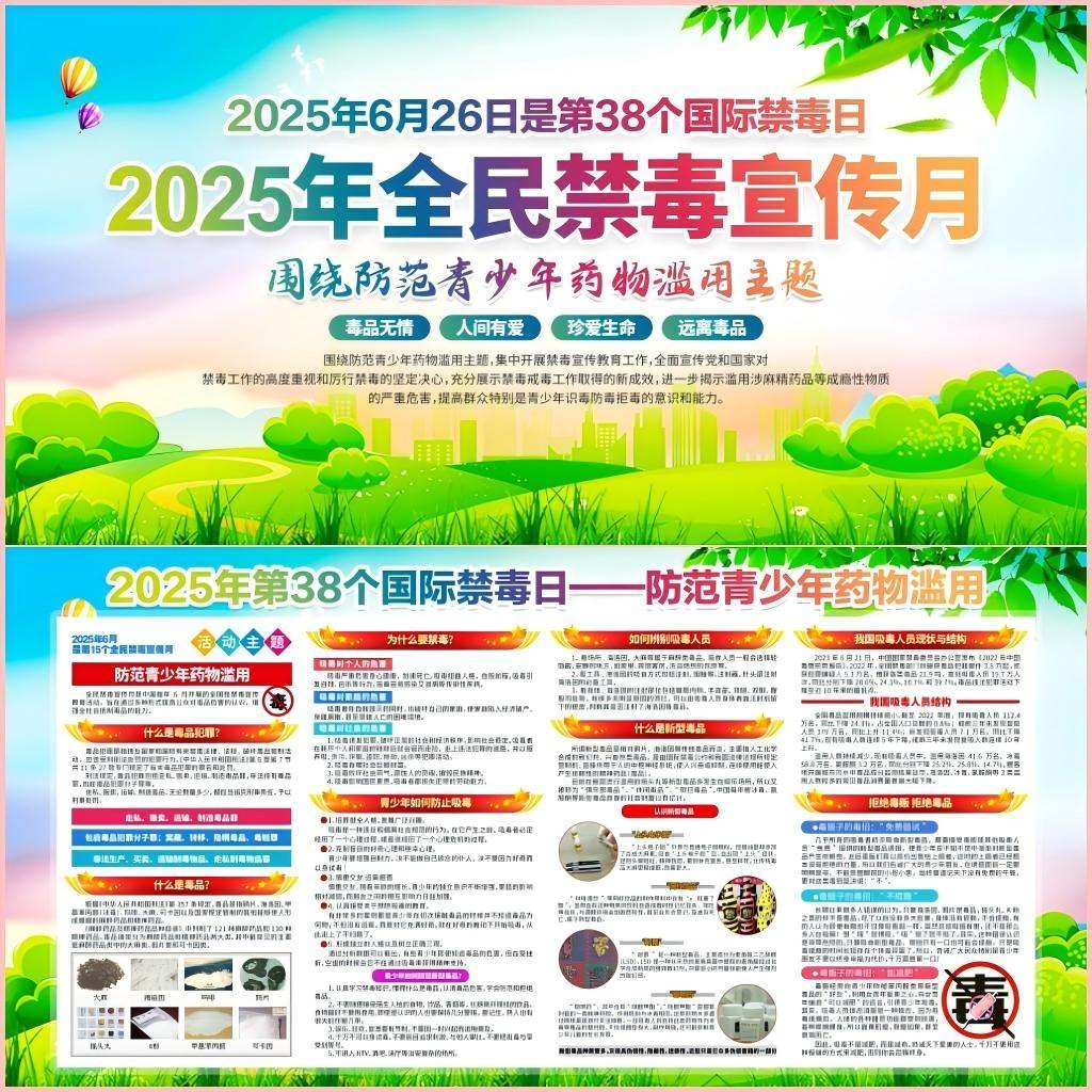 2025年国际禁毒日主题宣传教育活动展板 (4)