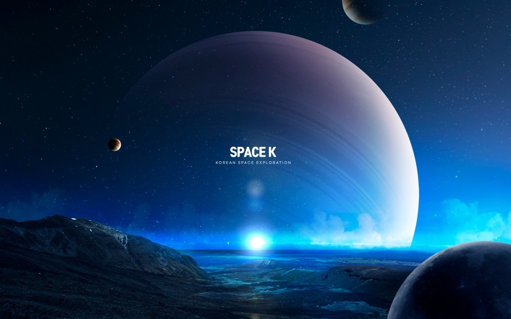 未来科幻太空KV主视觉海报创意意境背景宇宙地球元素psd设计素材