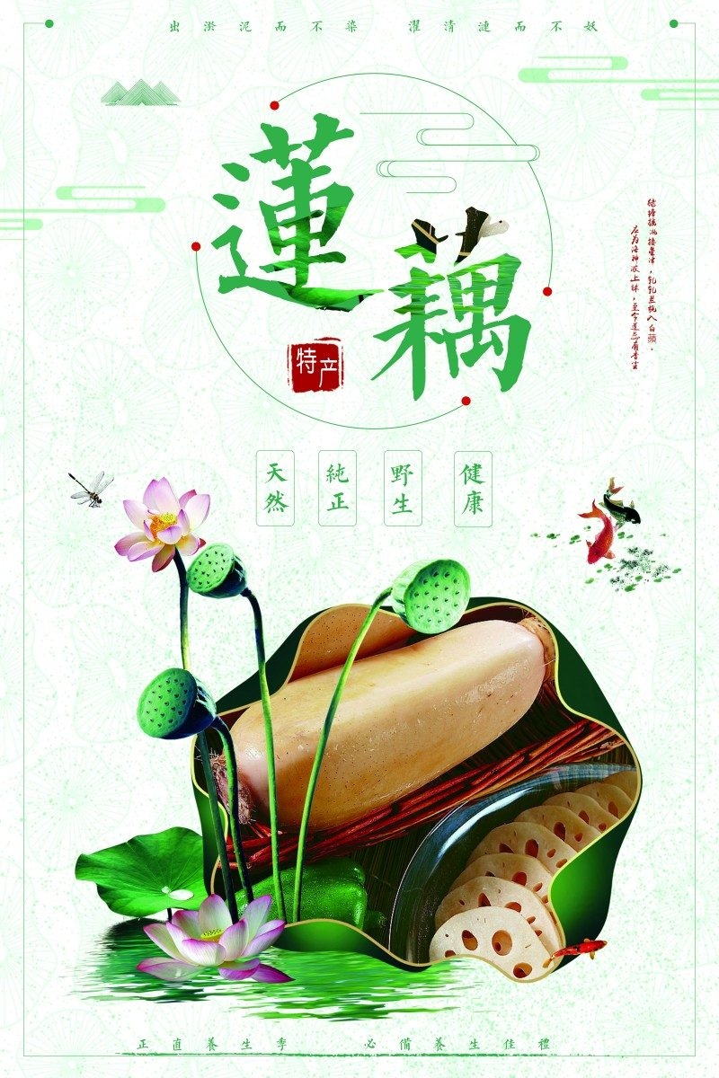 新鲜莲藕宣传海报
