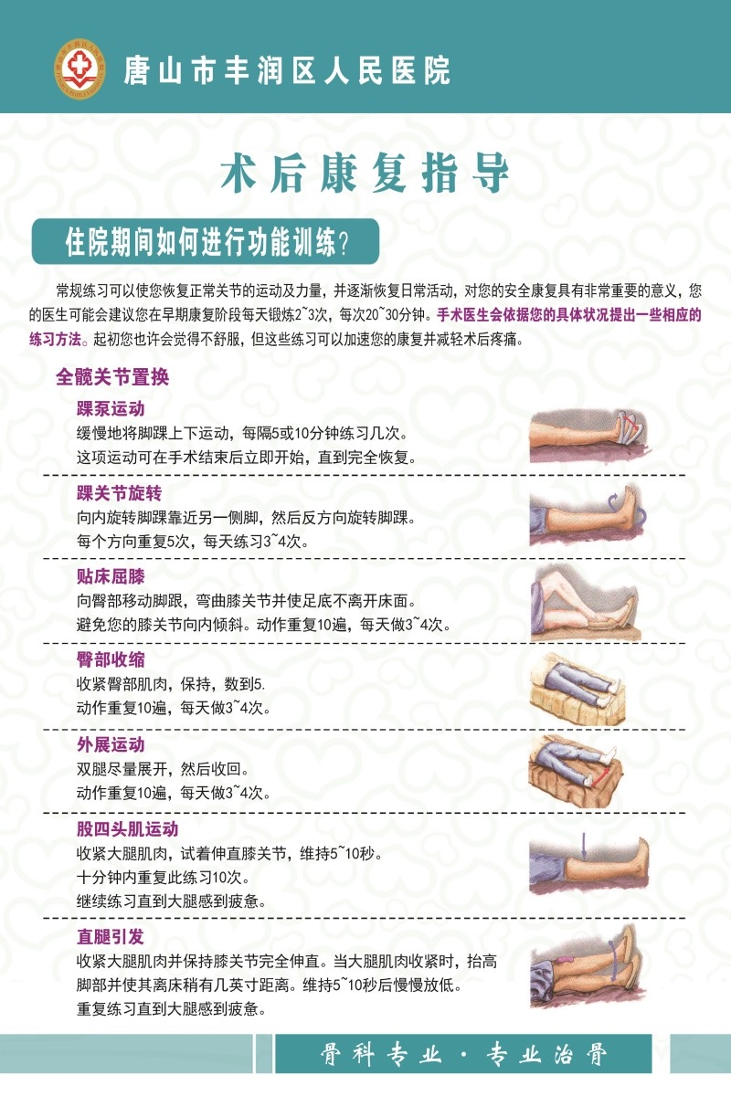 骨科医院术后指导海报
