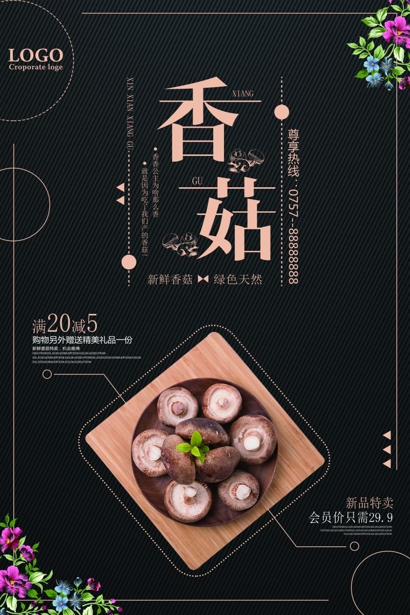 香菇宣传展板海报 (23)