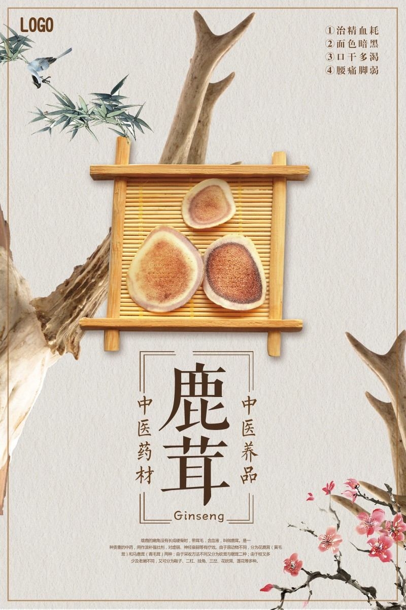 鹿茸宣传展板海报 (12)