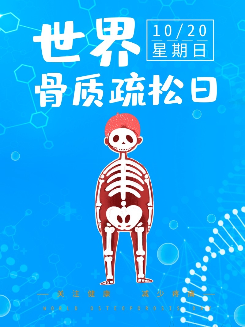 骨科医院世界骨质疏松日宣传挂画海报