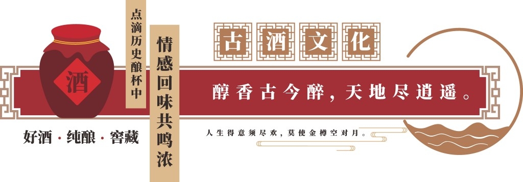 中式酿酒文化酒业文化墙古典酒公司酒文化墙宣传标语形象墙素材模板