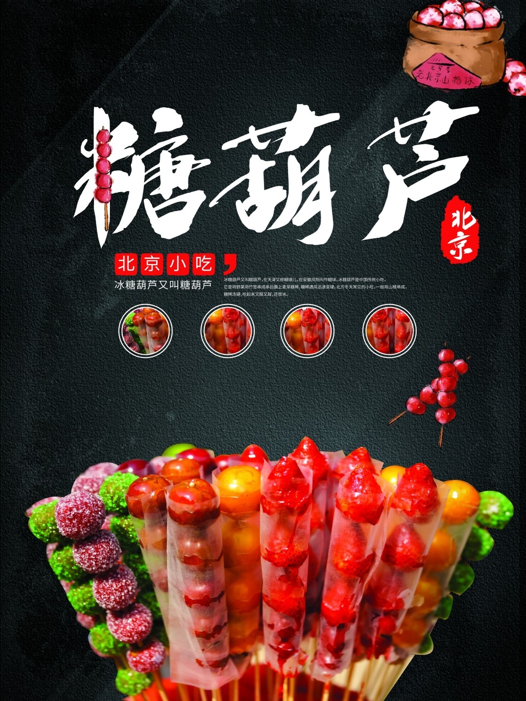 冰糖葫芦展板海报