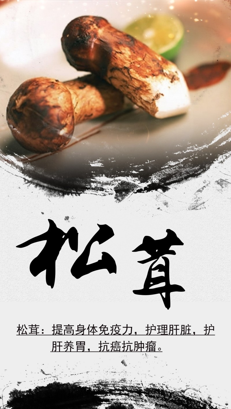 餐饮美食精品松茸海报
