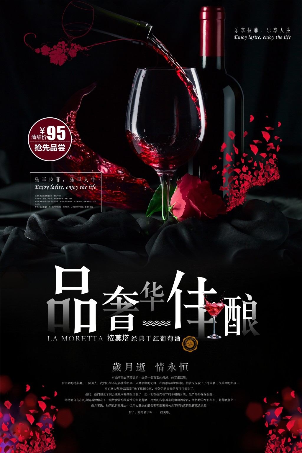 葡萄酒展板海报