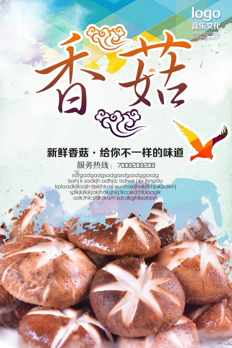 香菇宣传展板海报