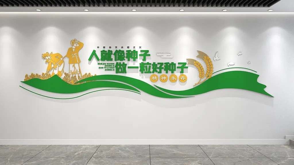 丰收节 做一粒好种子纪念袁隆平文化墙
