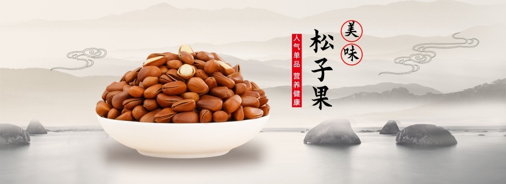 坚果系列促销横版灯箱海报banner