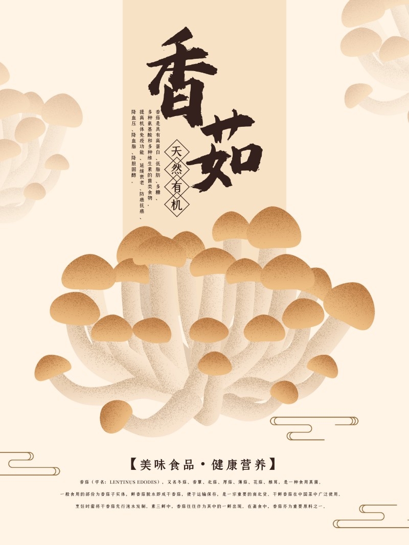 香菇宣传展板海报