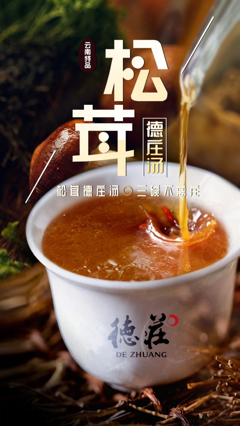餐饮美食松茸海报 (6)
