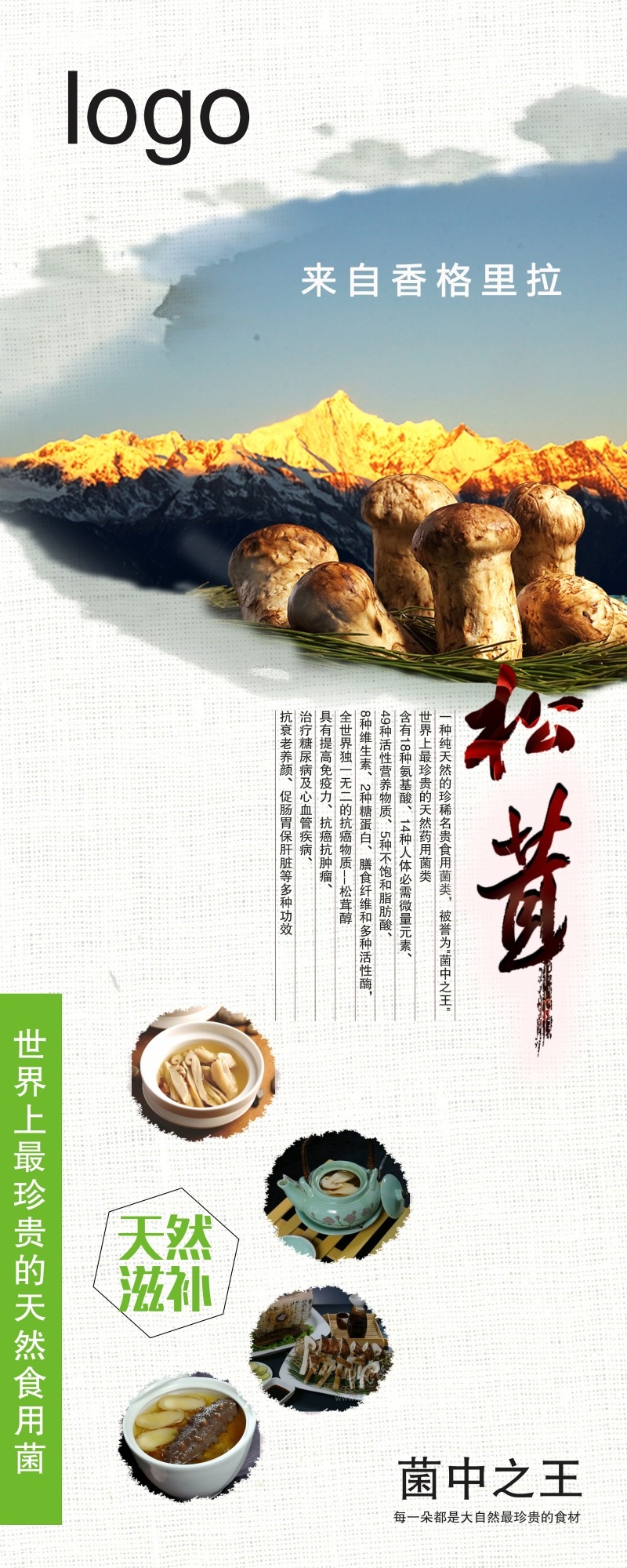 餐饮美食松茸海报
