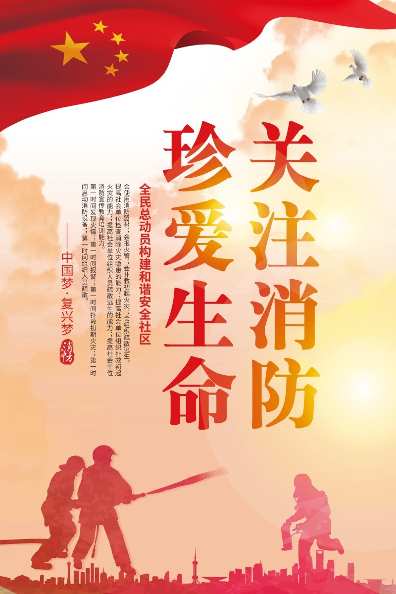 消防知识海报珍爱生命关注消防海报