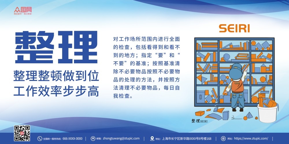 6S管理体系宣传栏展板