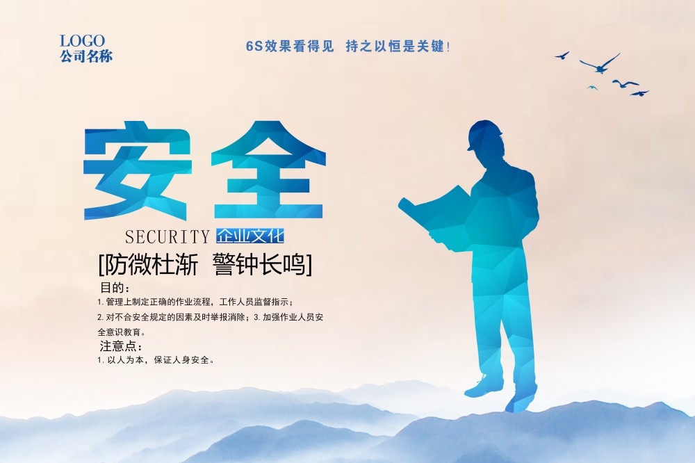 6S管理体系宣传栏展板