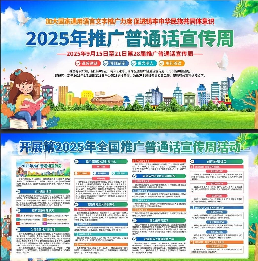 2025年新款全国推广普通话宣传周展板宣传栏 (6)