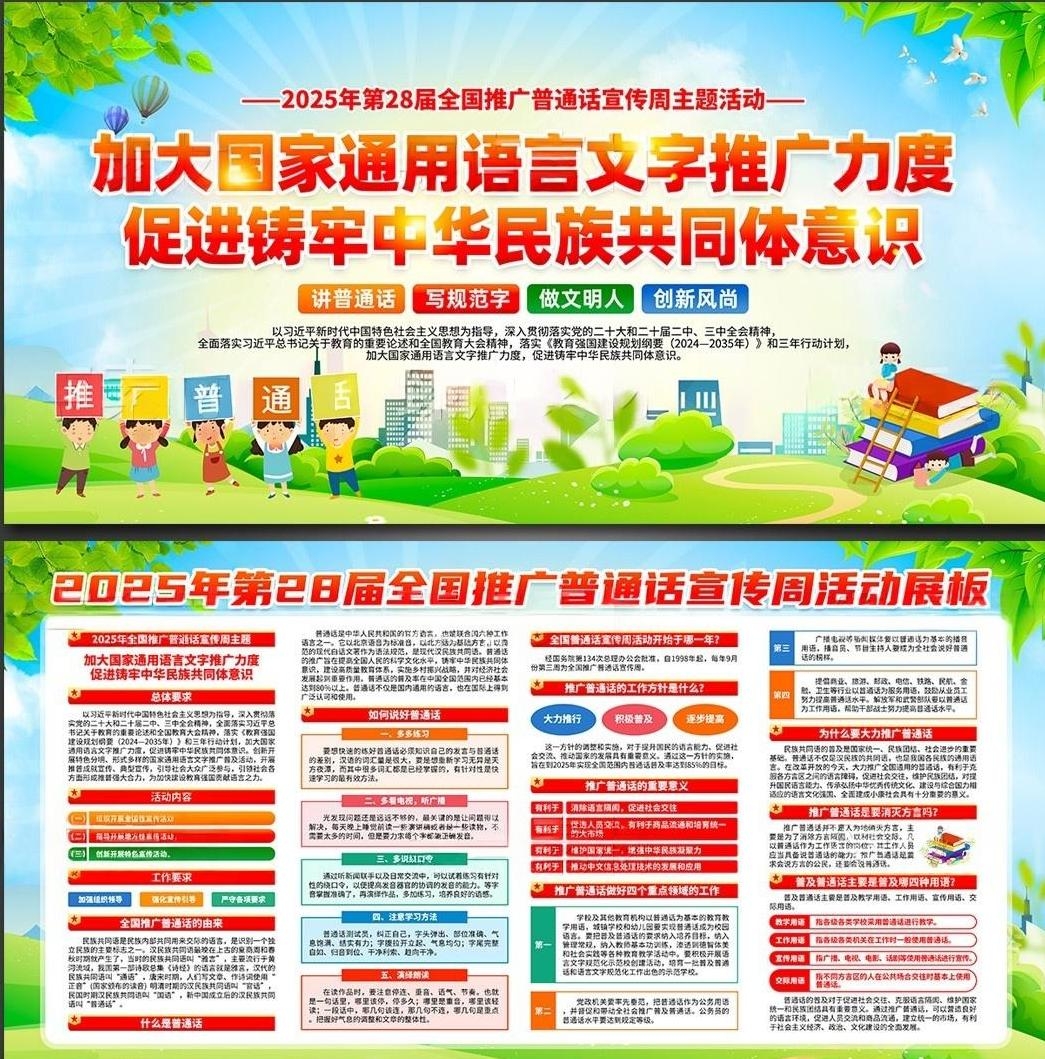 2025年新款全国推广普通话宣传周展板宣传栏 (8)