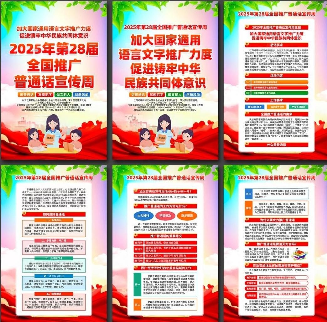 2025年新款全国推广普通话宣传周海报挂画套图