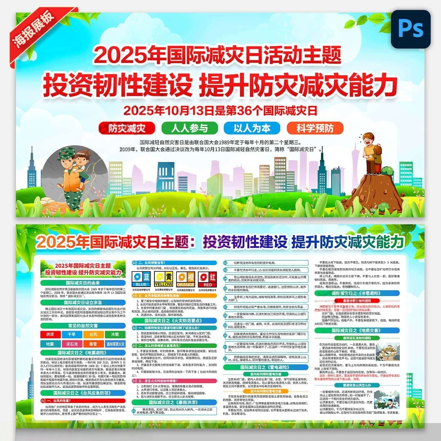 2025年国际减灾日宣传栏展板 (3)